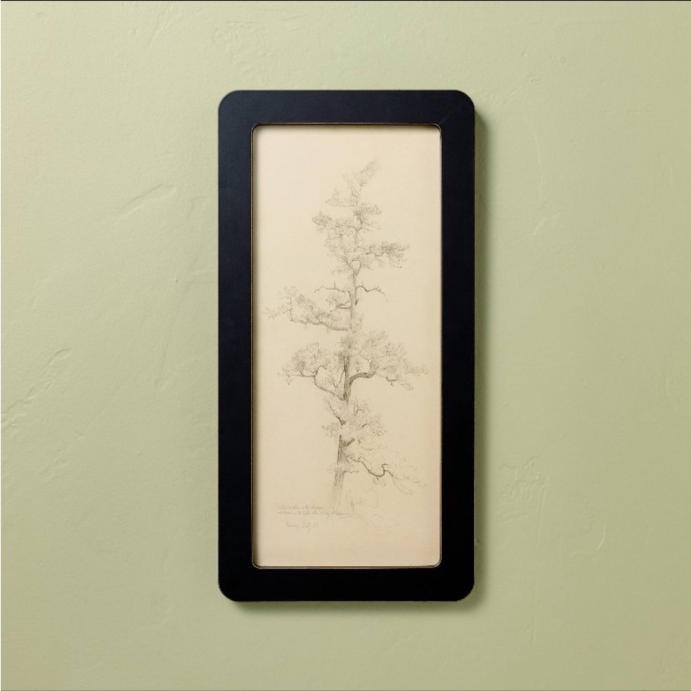 16"x8" Sketched Tree in Black Frame Wall Art - Hearth & Hand™ with Magnolia